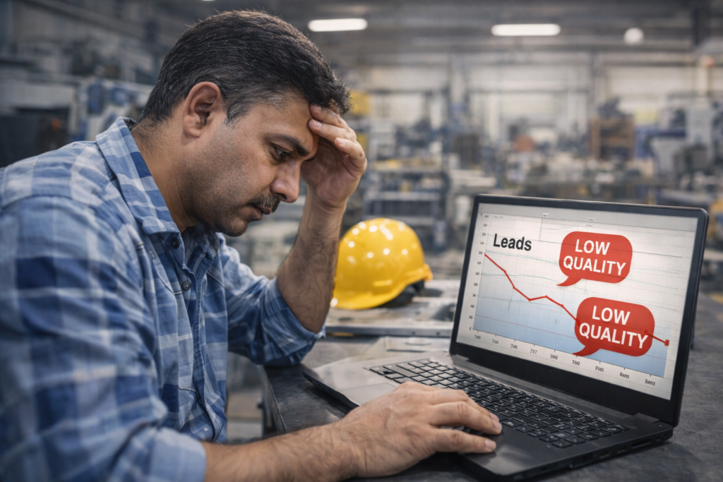 Manufacturing website acting as brochure instead of lead generation tool